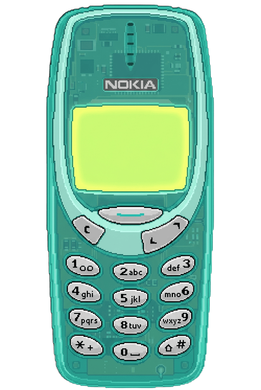 Clear teal Nokia 3310